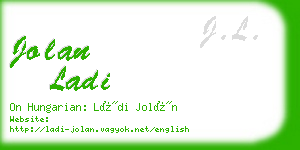 jolan ladi business card